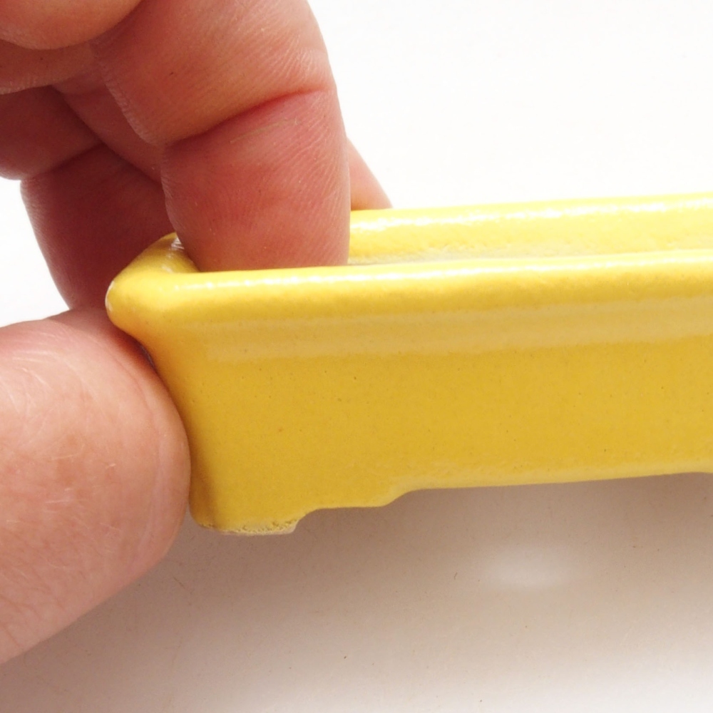 Ciotola bonsai in ceramica 7 x 4,5 x 2 cm, giallo