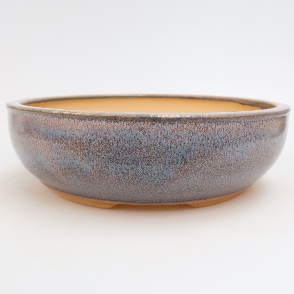 Ciotola bonsai in ceramica 21,5 x 21,5 x 6,5 cm, colore blu