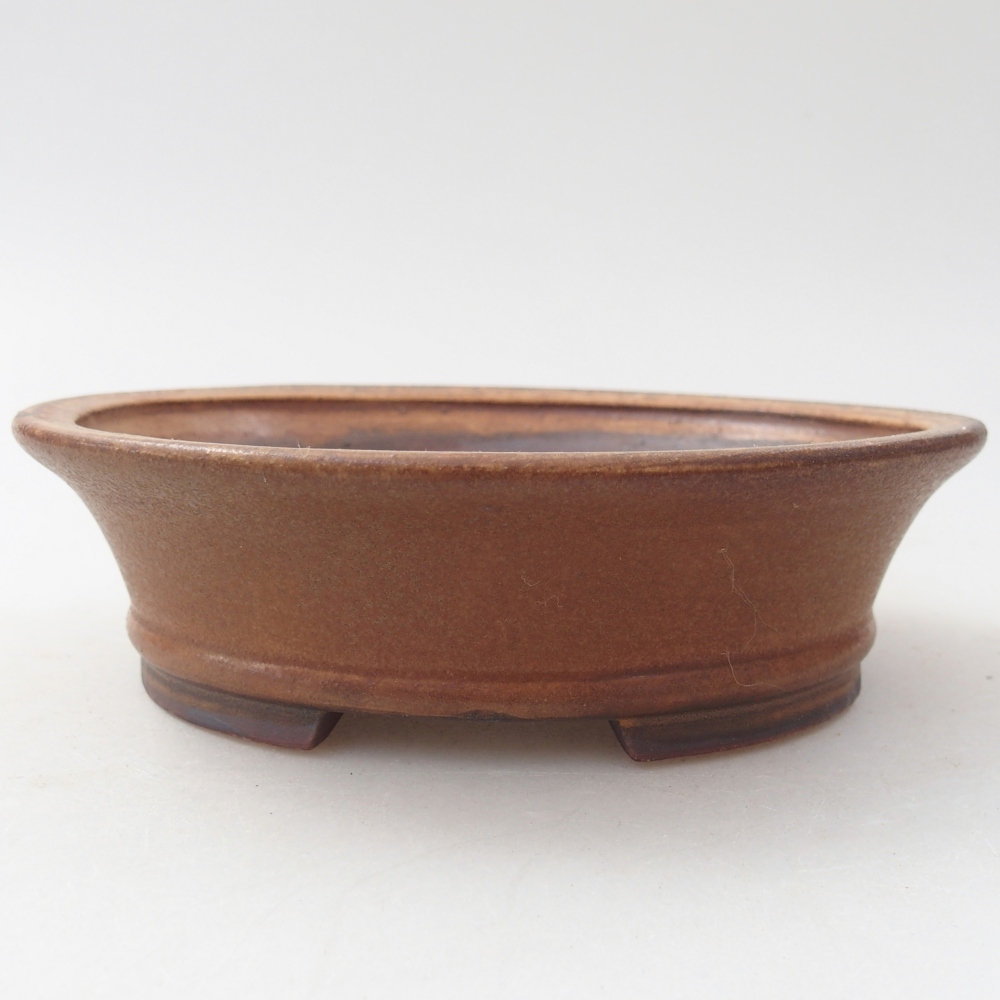 Ciotola per bonsai in ceramica 14 x 12,5 x 4 cm, marrone