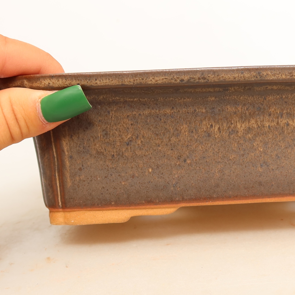 Ciotola in ceramica  20 x 15,5 x 5,5 cm, colore marrone