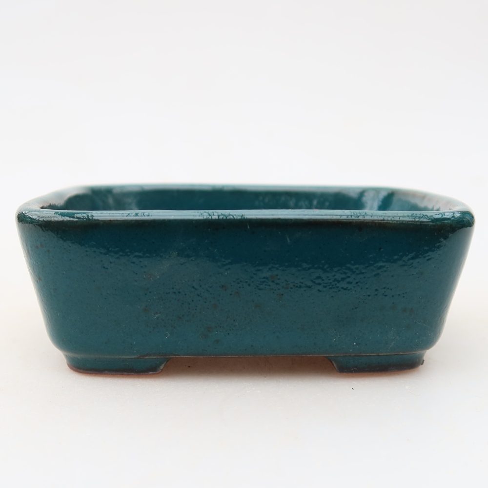 Vaso da bonsai in ceramica 10 x 8 x 3,5 cm, colore verde