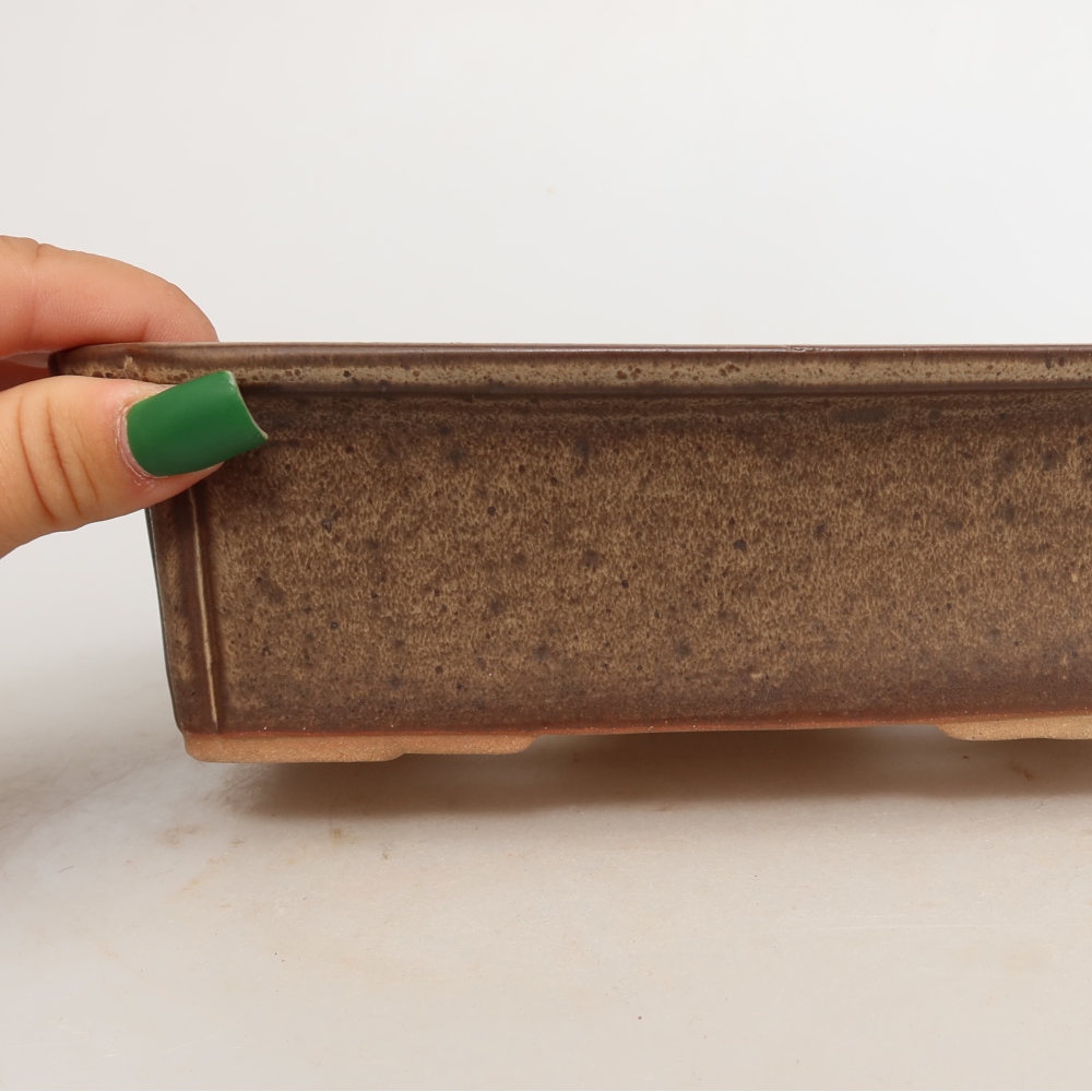 Ciotola in ceramica  20 x 15,5 x 5,5 cm, colore marrone