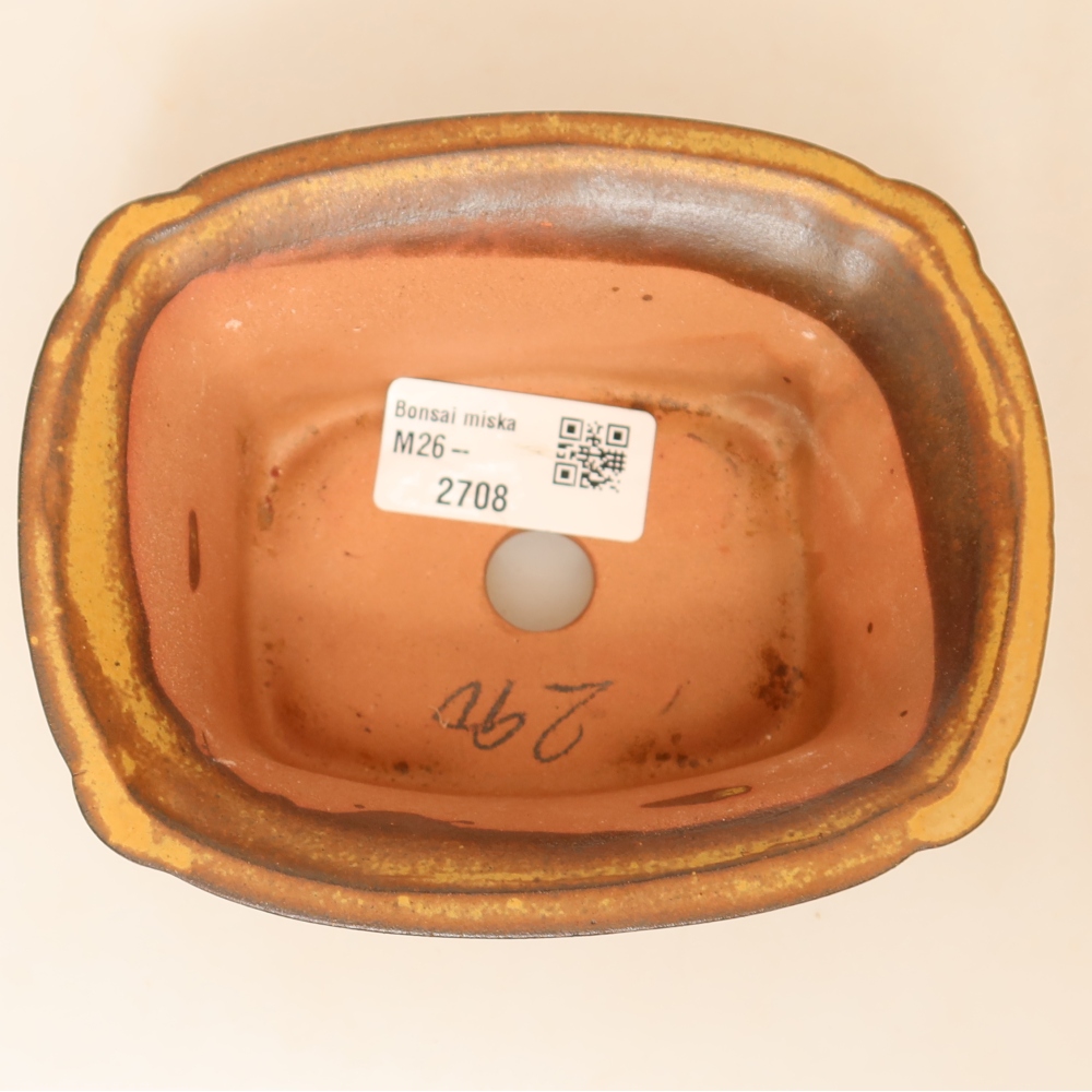 Ciotola in ceramica  13 x 10,5 x 5,5 cm, colore marrone