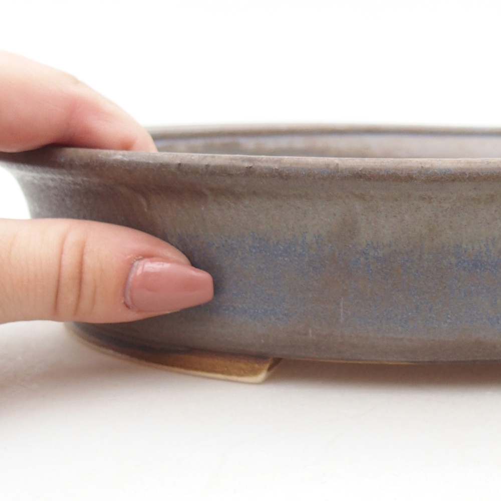 Ciotola bonsai in ceramica 24 x 21 x 5 cm, colore blu