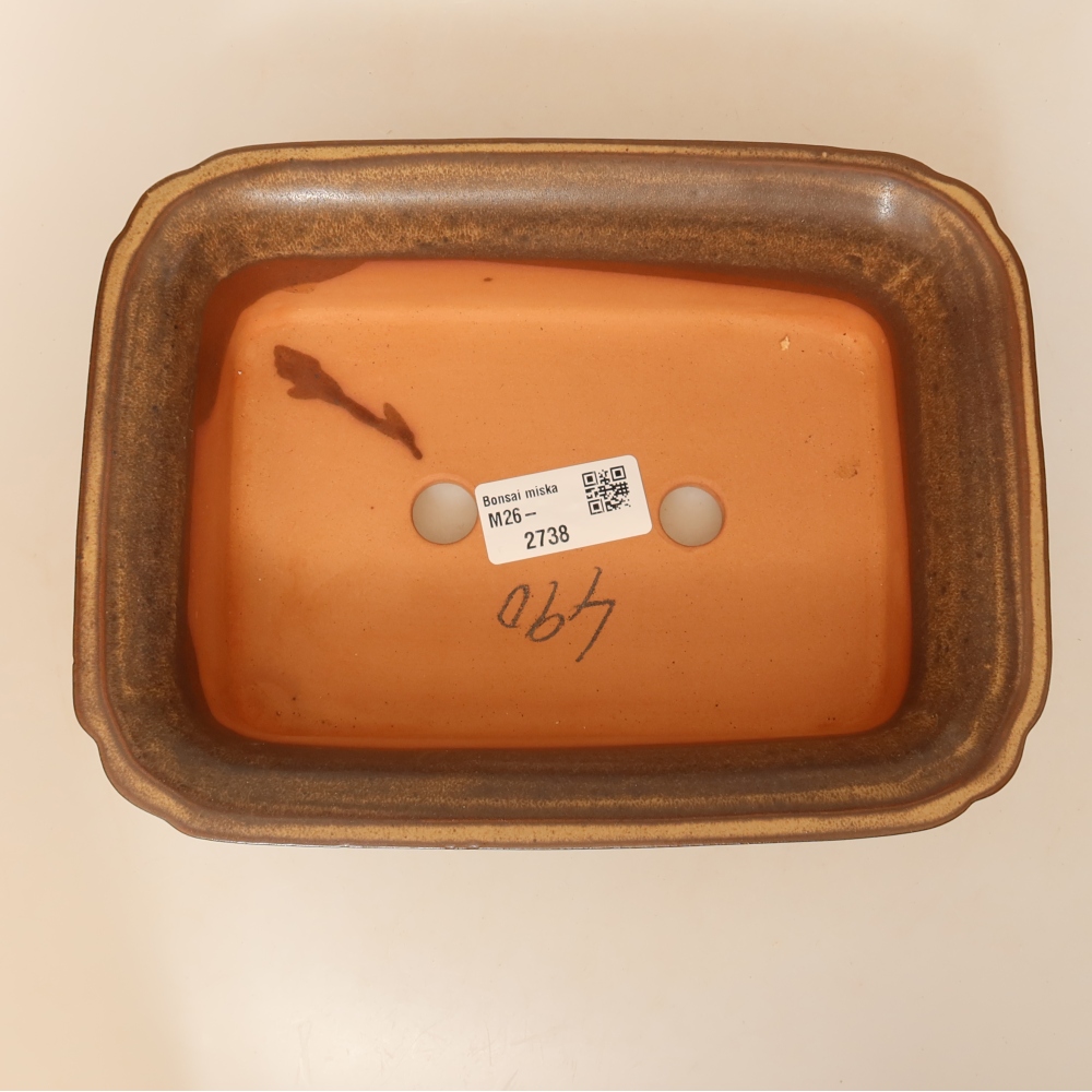 Ciotola in ceramica  20 x 15,5 x 5,5 cm, colore marrone