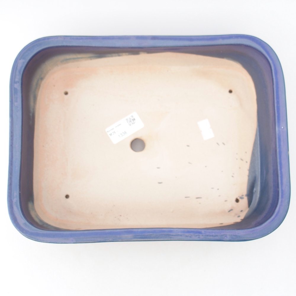 Ciotola bonsai in ceramica 27,5 x 20,5 x 7,5 cm, colore blu