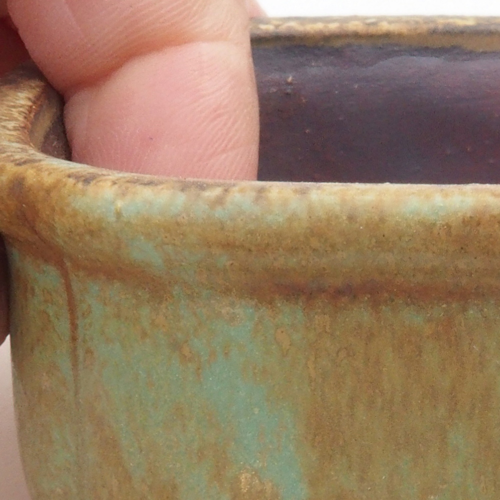 Ciotola per bonsai in ceramica 10 x 8,5 x 4 cm, marrone