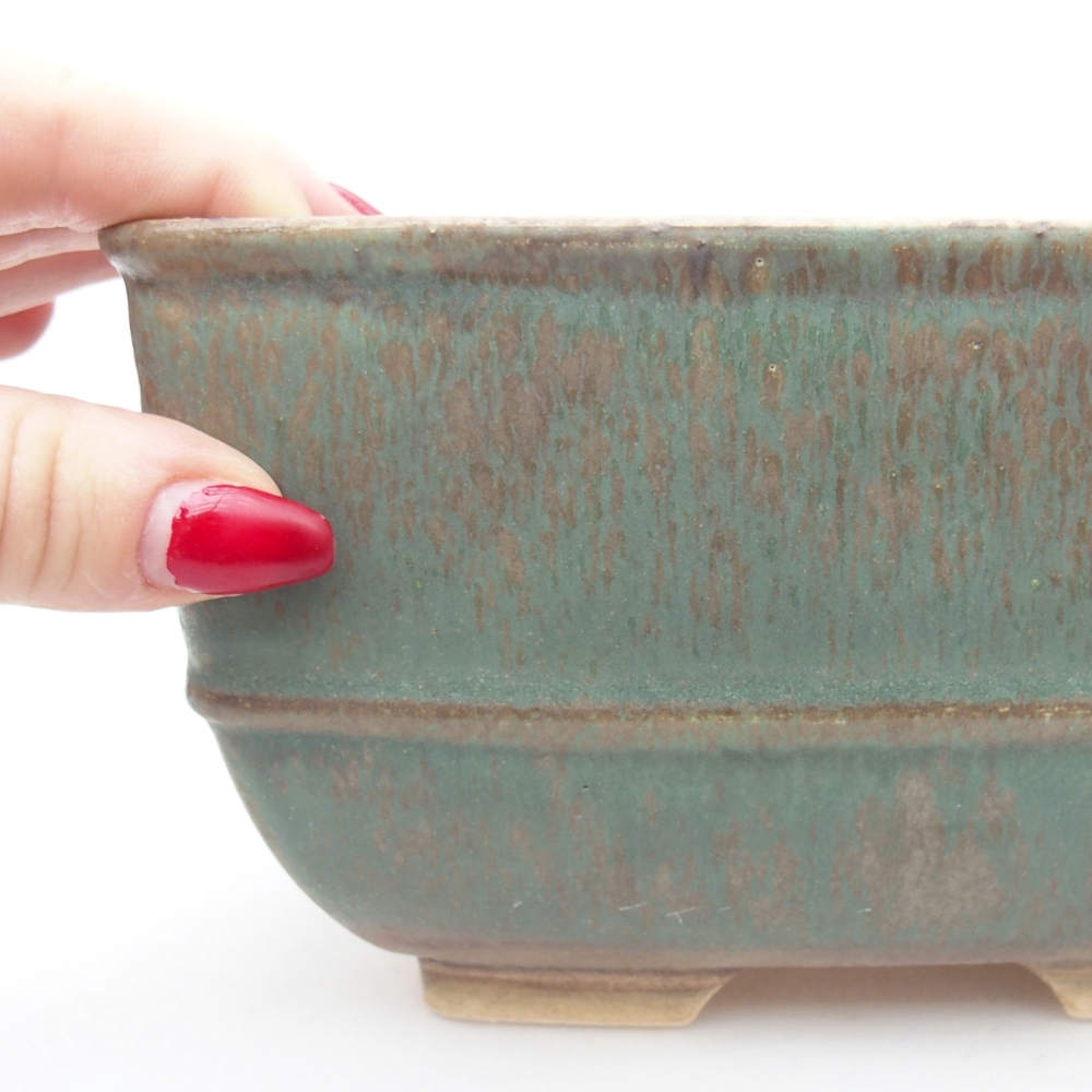 Ciotola bonsai in ceramica 16 x 16 x 9,5 cm, verde