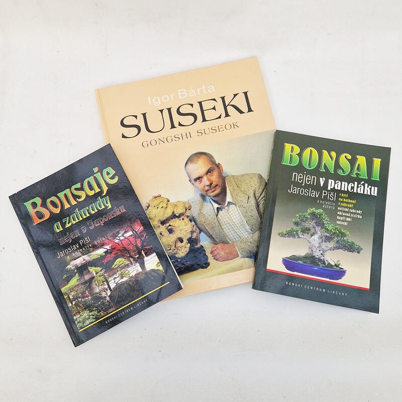 3 libri Bonsai non solo in una casa prefabbricata, Giardini giapponesi e Suiseki