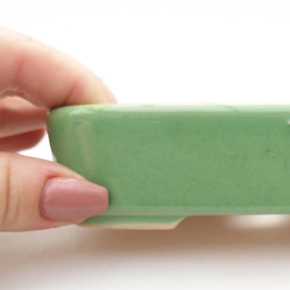 Ciotola bonsai in ceramica 12,5 x 9 x 3,5 cm, verde