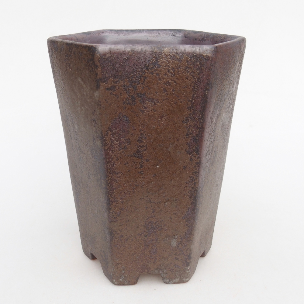 Ciotola per bonsai in ceramica 12,5 x 11,5 x 16,5 cm, marrone