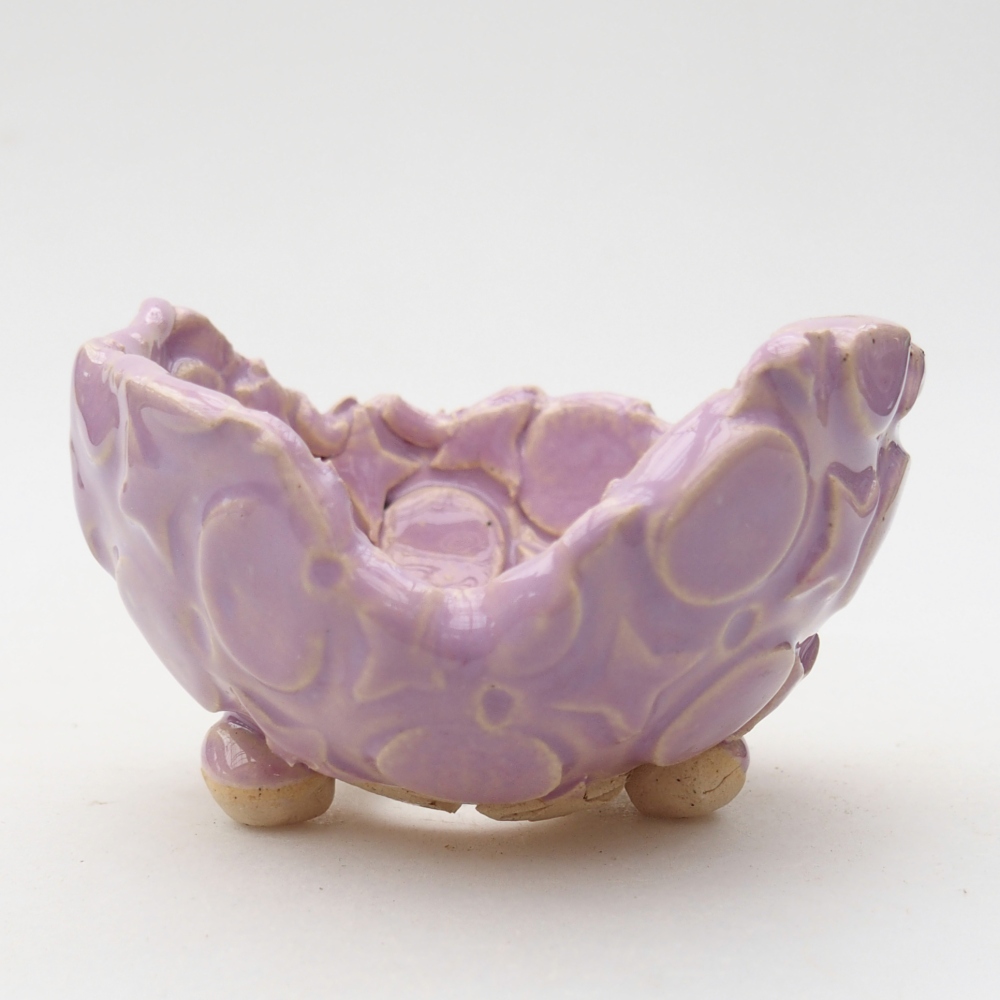 Conchiglia in ceramica 9 x 8,5 x 6 cm , colore viola