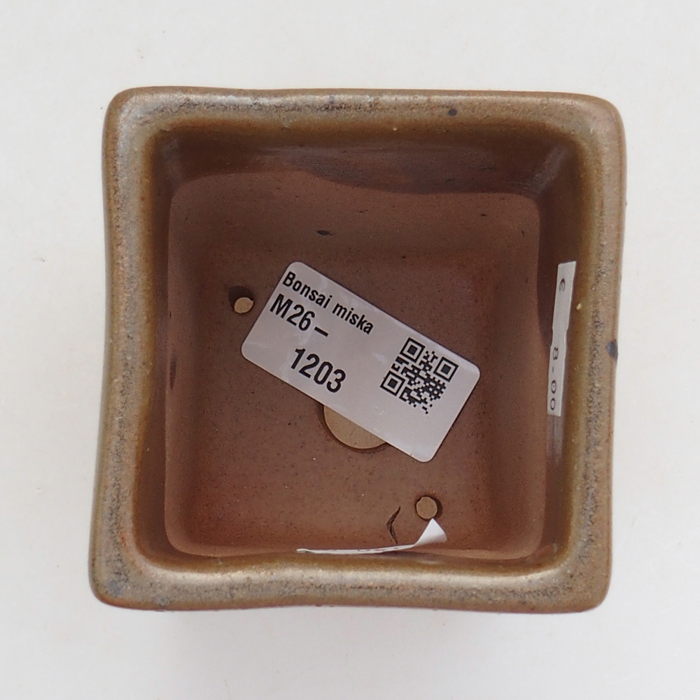 Ciotola per bonsai in ceramica 7,5 x 7,5 x 10,5 cm, marrone