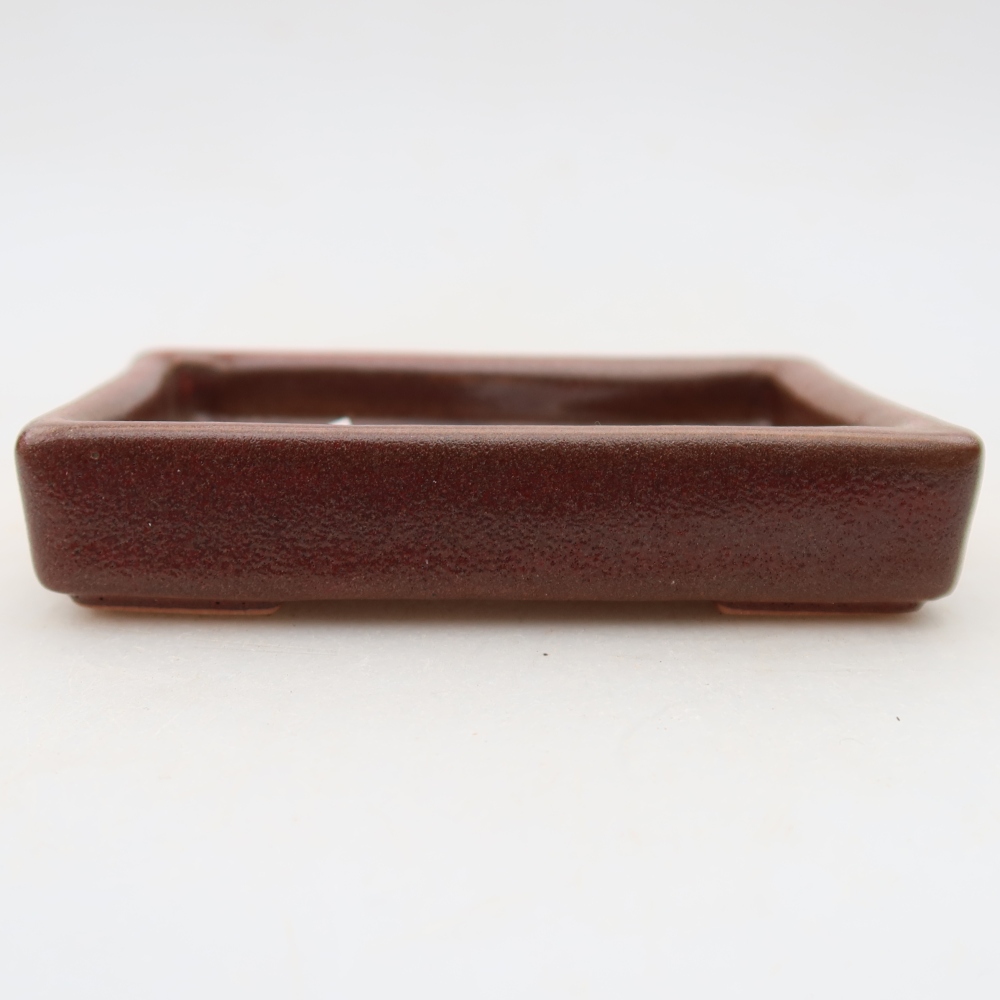 Vaso da bonsai in ceramica 10 x 7 x 2 cm, colore bordeaux