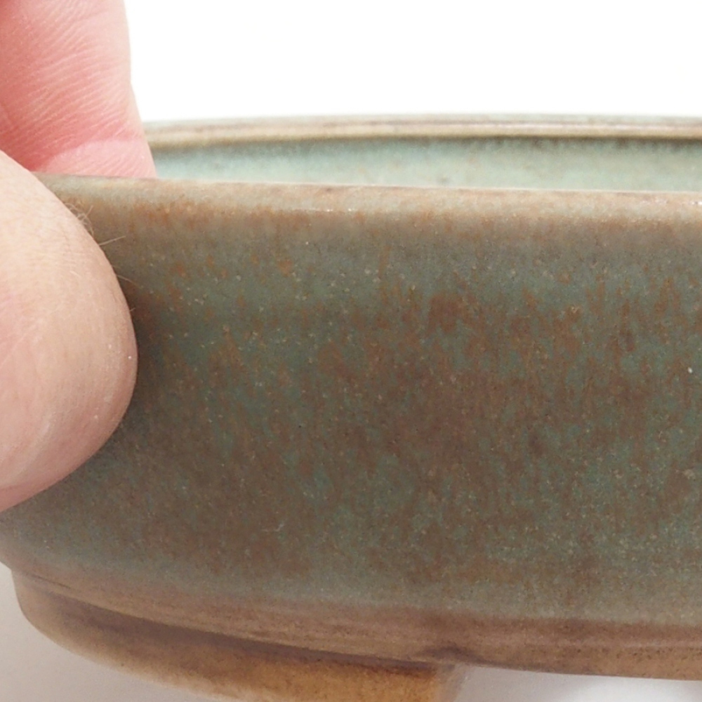 Ciotola per bonsai in ceramica 10 x 8,5 x 4 cm, marrone