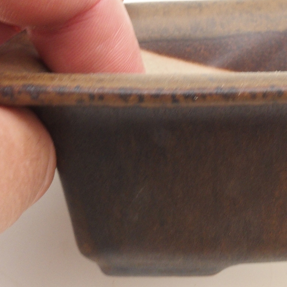 Ciotola per bonsai H11 - 11,5 x 10 x 4 cm - marrone