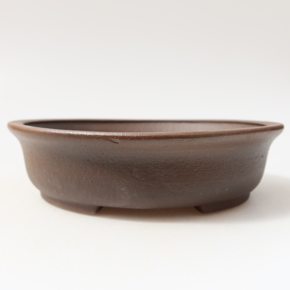 Vaso da bonsai in ceramica 15,5 x 14,5 x 4 cm, colore marrone