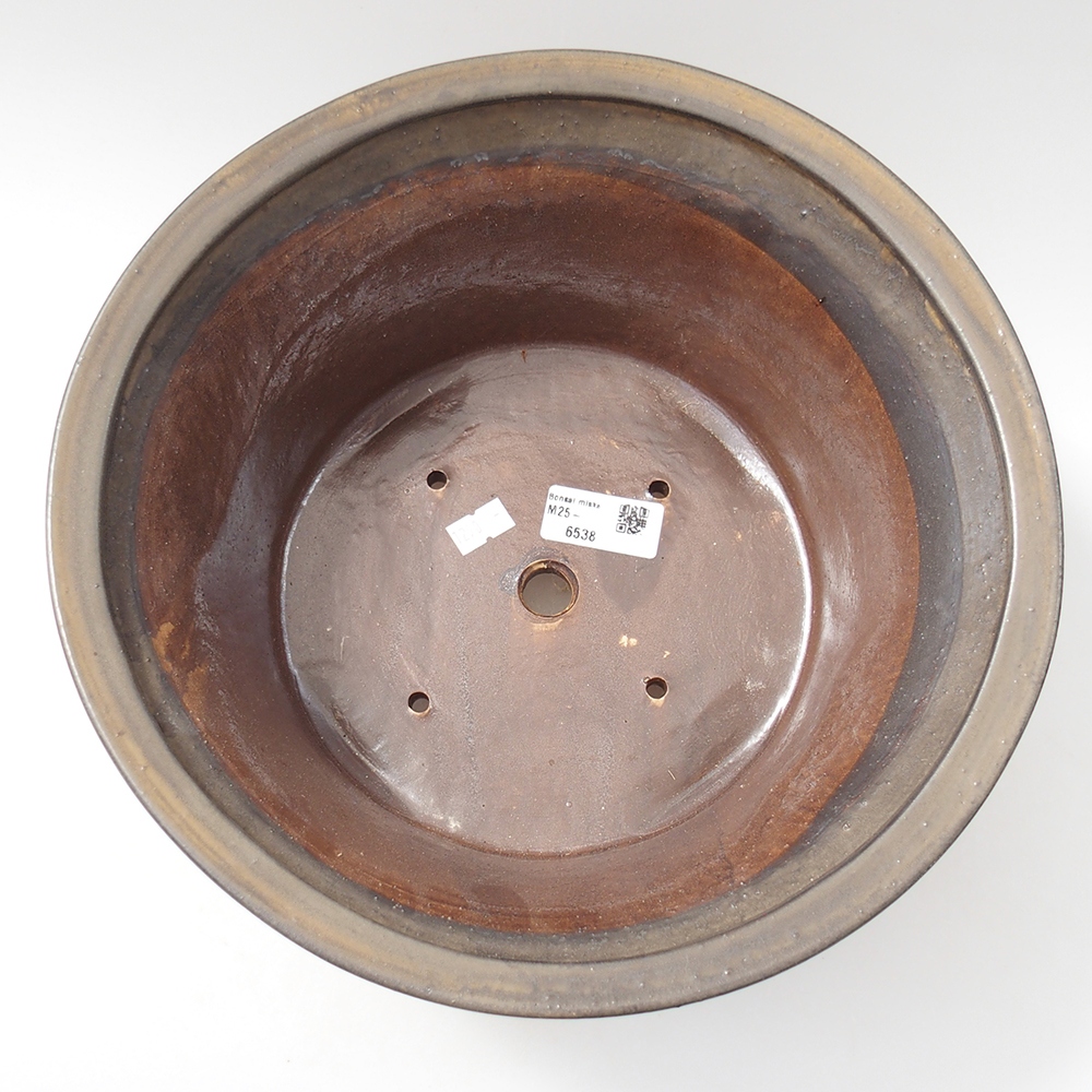 Ciotola per bonsai in ceramica 29 x 29 x 12 cm, marrone