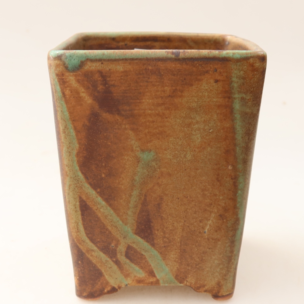 Vaso da bonsai in ceramica 9 x 9 x 11,5 cm, colore marrone