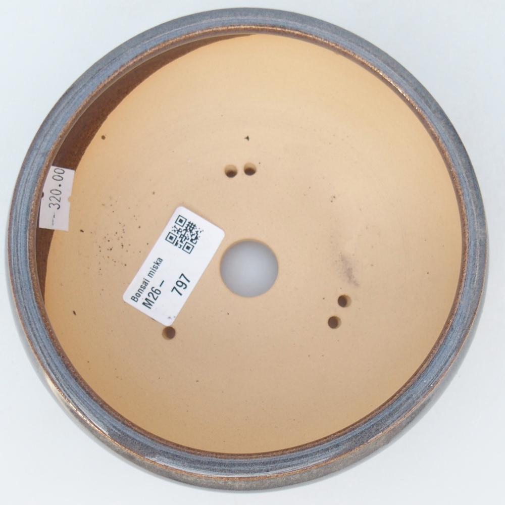 Ciotola bonsai in ceramica 14 x 14 x 6 cm, grigio