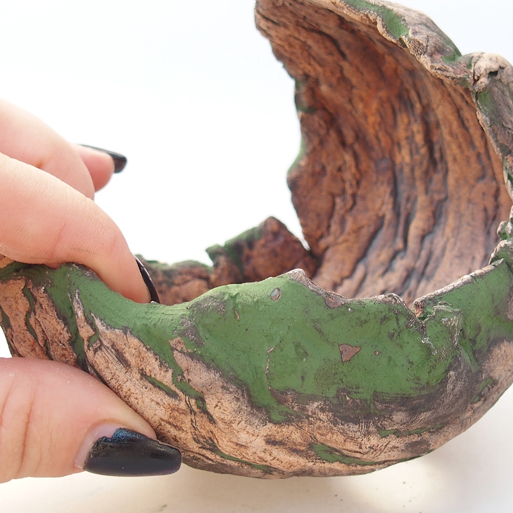 Conchiglia in ceramica 11 x 10 x 10 cm , colore verde