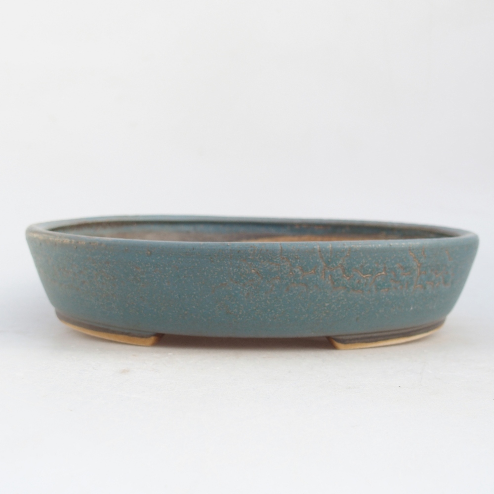 Ciotola bonsai in ceramica 23 x 20 x 4,5 cm, colore blu