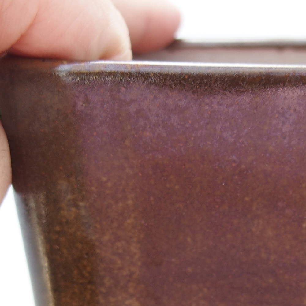 Ciotola per bonsai in ceramica 7 x 7 x 9,5 cm, marrone