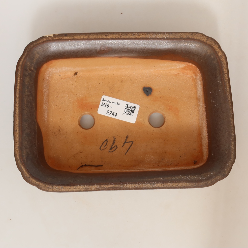 Ciotola in ceramica  20 x 15,5 x 5,5 cm, colore marrone