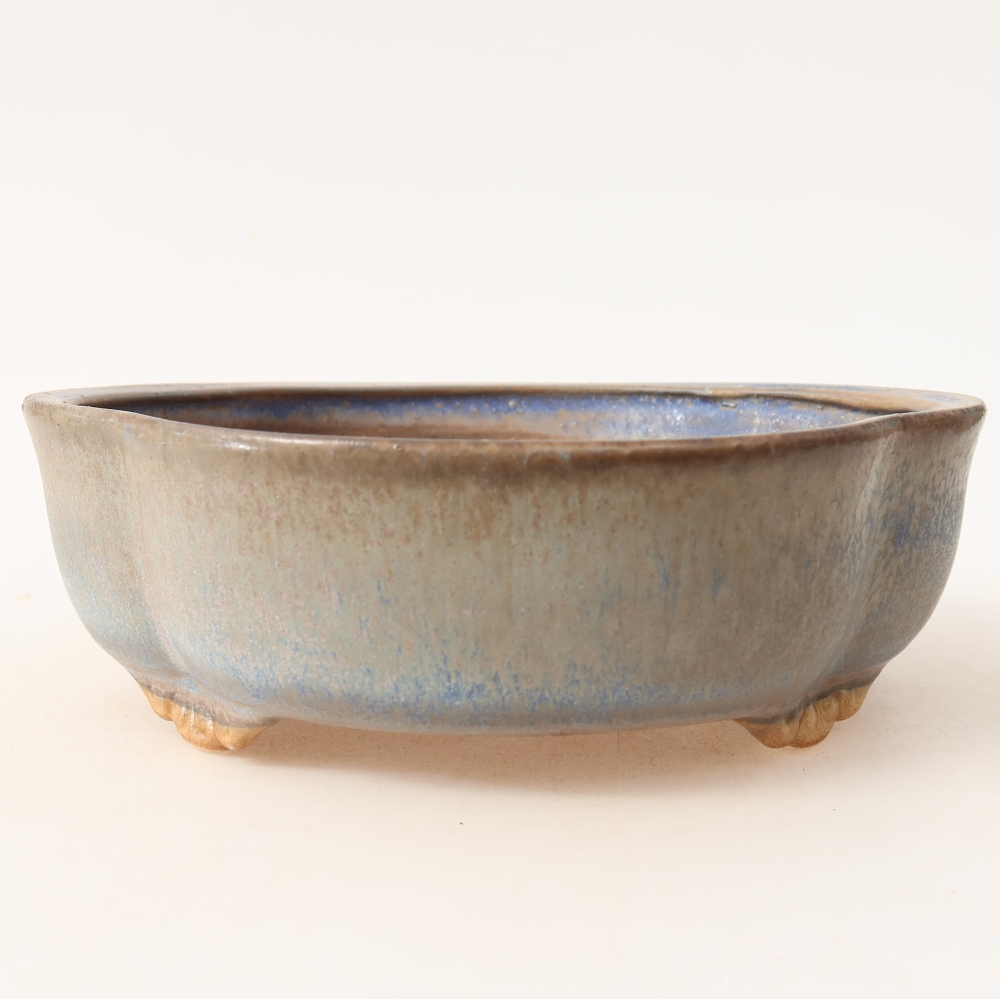 Ciotola bonsai in ceramica 17 x 15,5 x 5,5 cm, colore blu