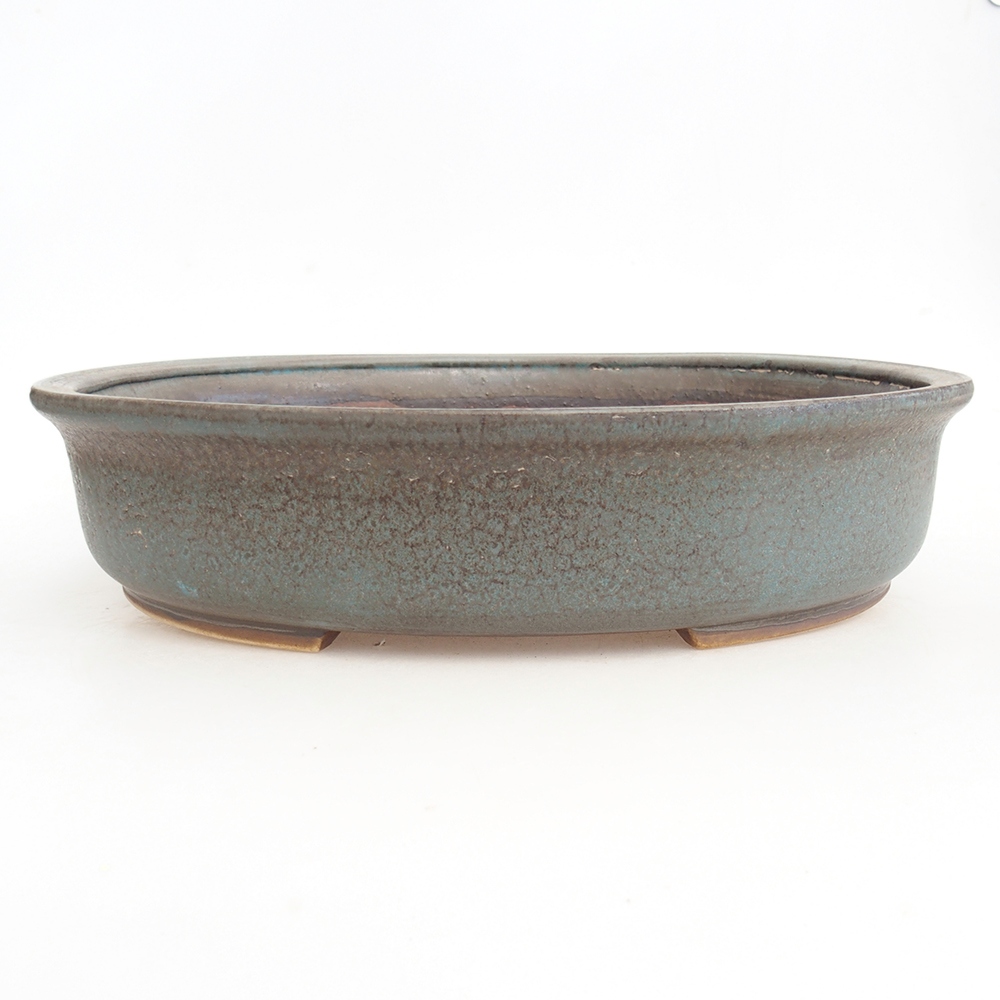 Ciotola bonsai in ceramica 32,5 x 28 x 7,5 cm, colore blu