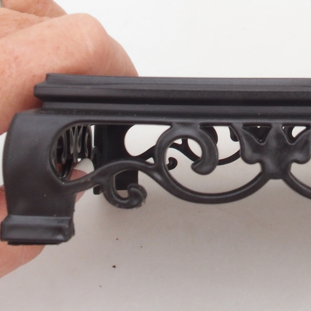 Tavolo bonsai rettangolo in plastica 18 x 12 x 3,5 cm, nero