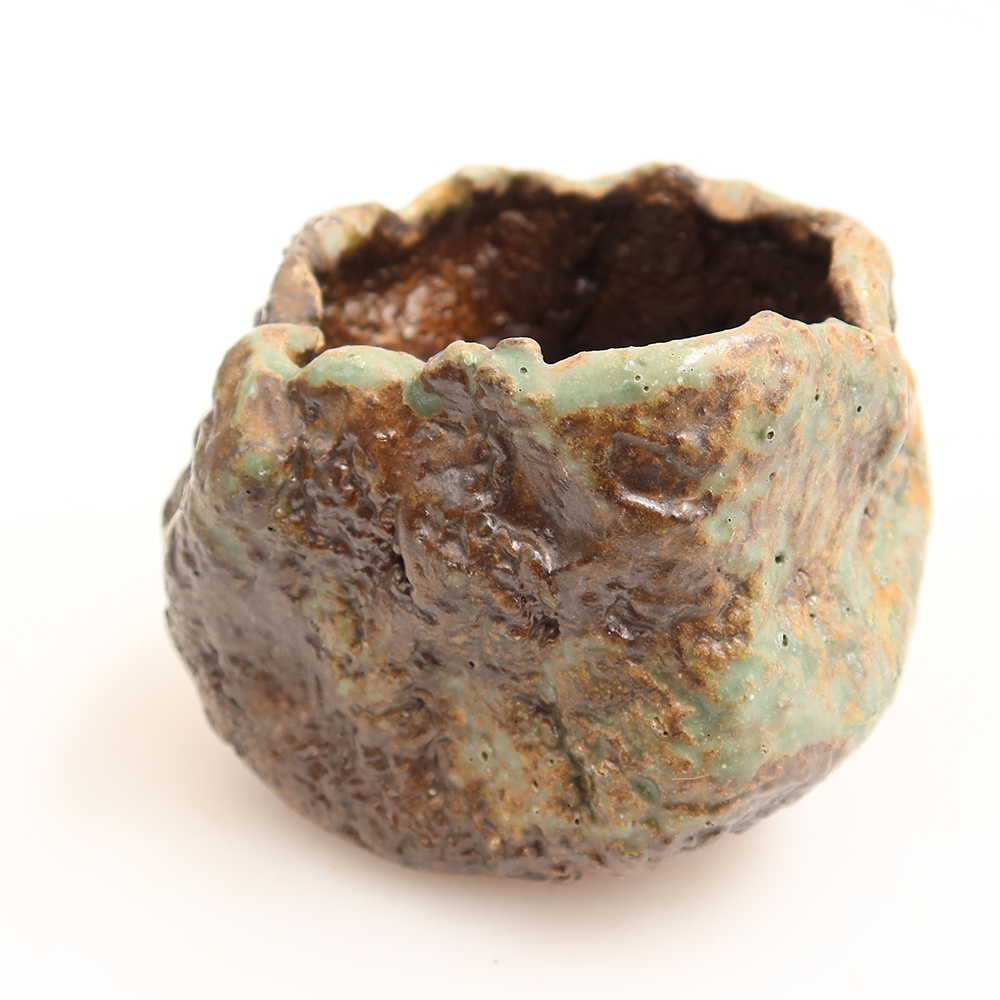 Guscio in ceramica  6 x 5 x 6 cm, colore verde