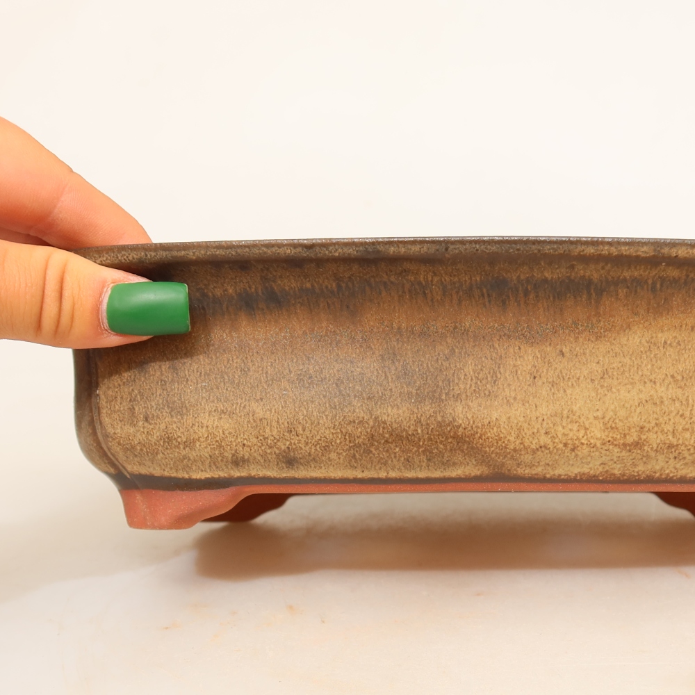 Ciotola in ceramica  24 x 17 x 6 cm, colore marrone