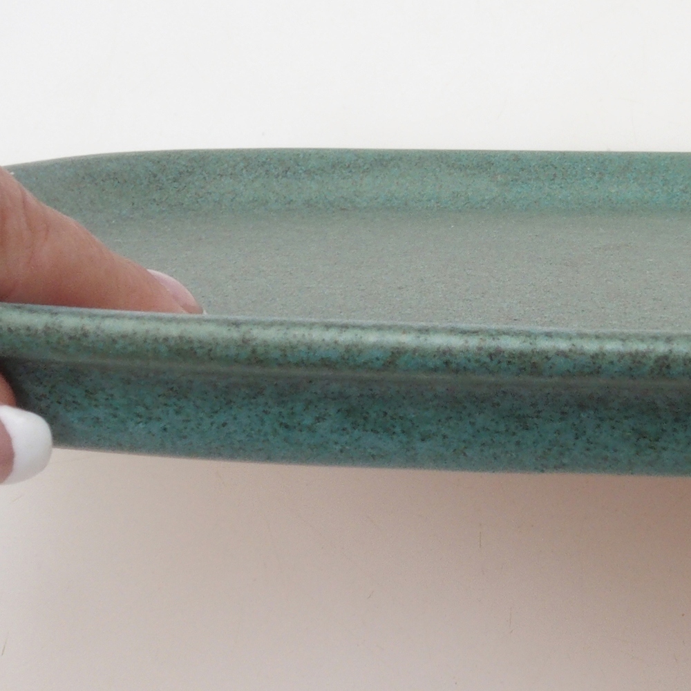 Piattino in ceramica H10 - 34 x 23,5 x 1,5 cm - verde