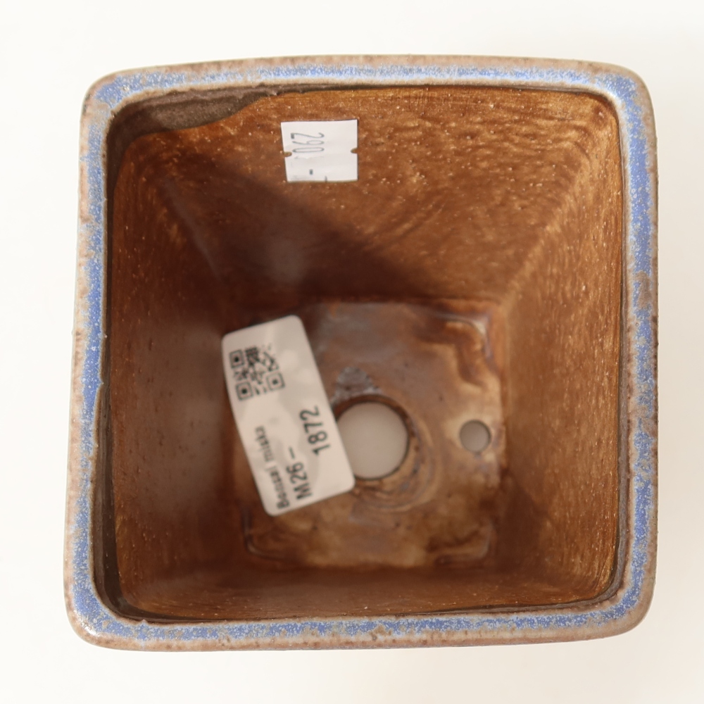 Ciotola bonsai in ceramica 8,5 x 8,5 x 10,5 cm, colore blu