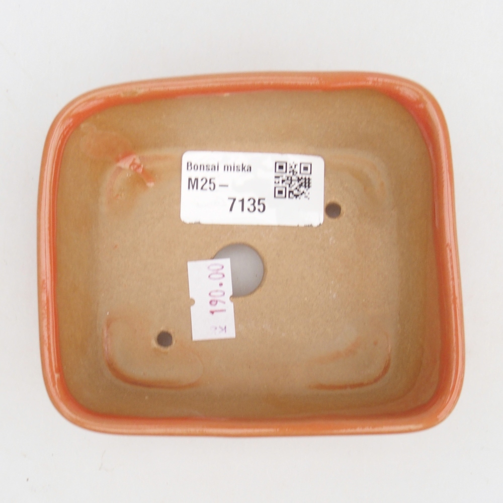 Ciotola bonsai in ceramica 26 x 26 x 8 cm, colore rosso