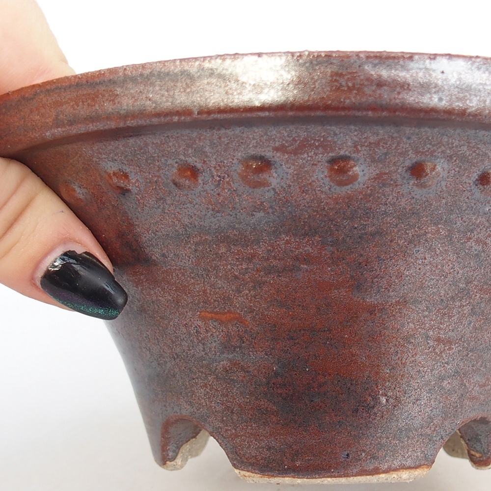 Ciotola per bonsai in ceramica 16 x 16 x 7 cm, marrone