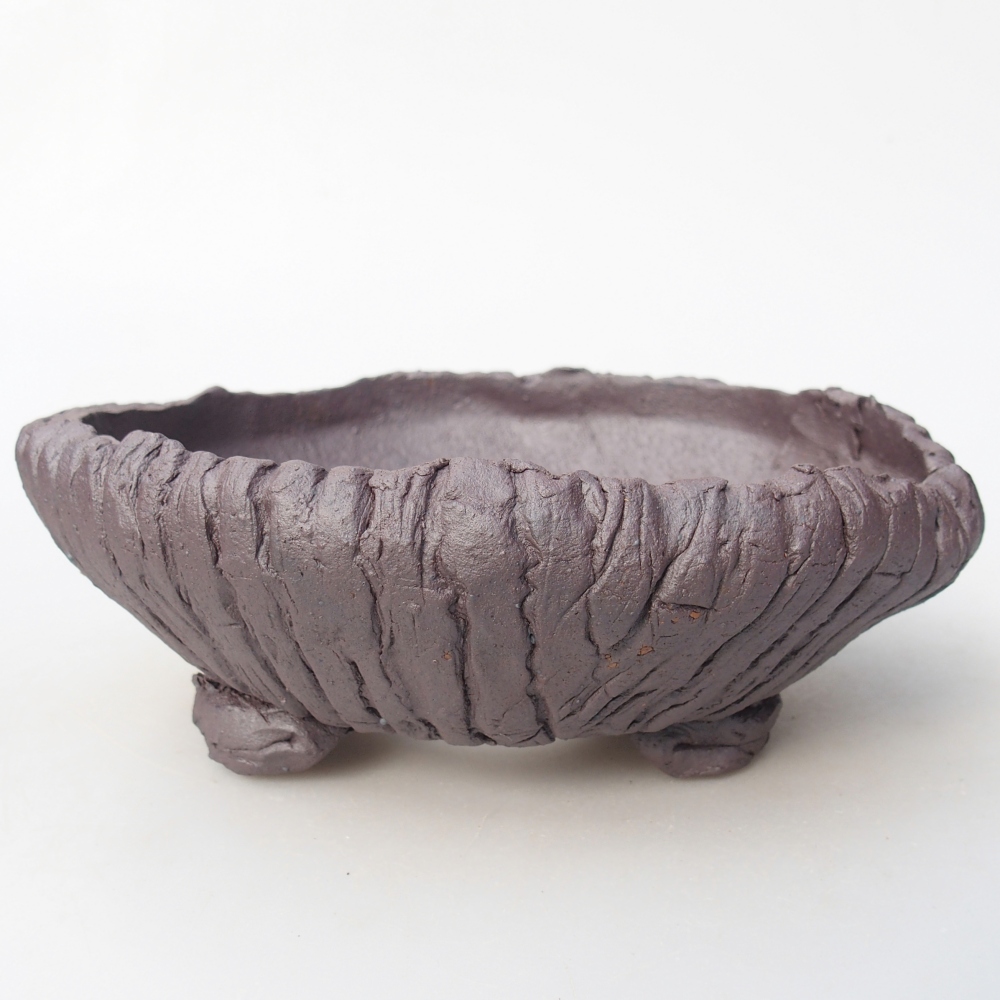 Ciotola bonsai in ceramica 16,5 x 16,5 x 6,5 cm, colore metallo