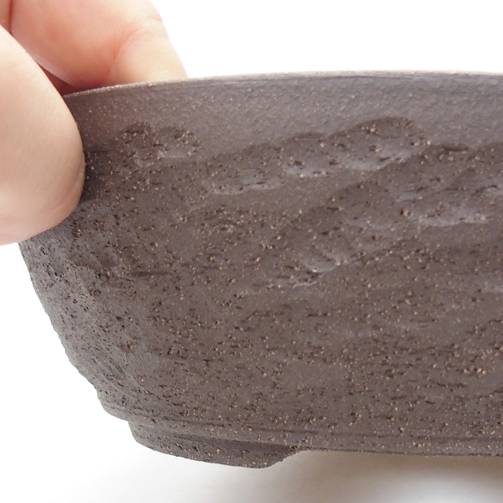 Ciotola per bonsai in ceramica 18,5 x 18,5 x 6 cm, marrone