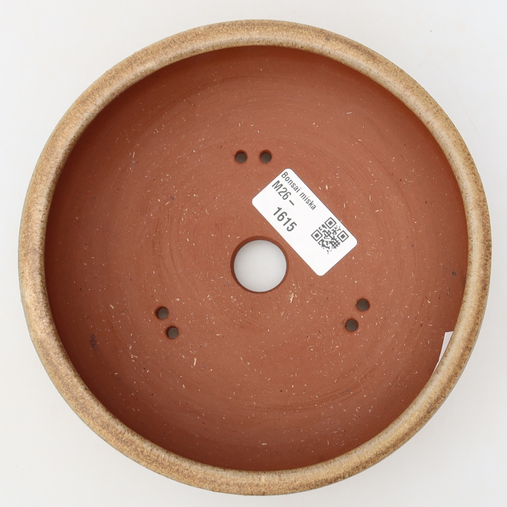 Vaso per bonsai in ceramica 16 x 16 x 5,5 cm, colore marrone