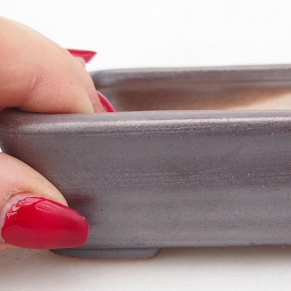 Ciotola per bonsai in ceramica 125 x 10 x 3 cm, marrone