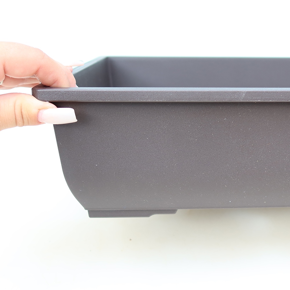 Vaso per bonsai in plastica MP-7 marrone - 34 x 26 x 10 cm