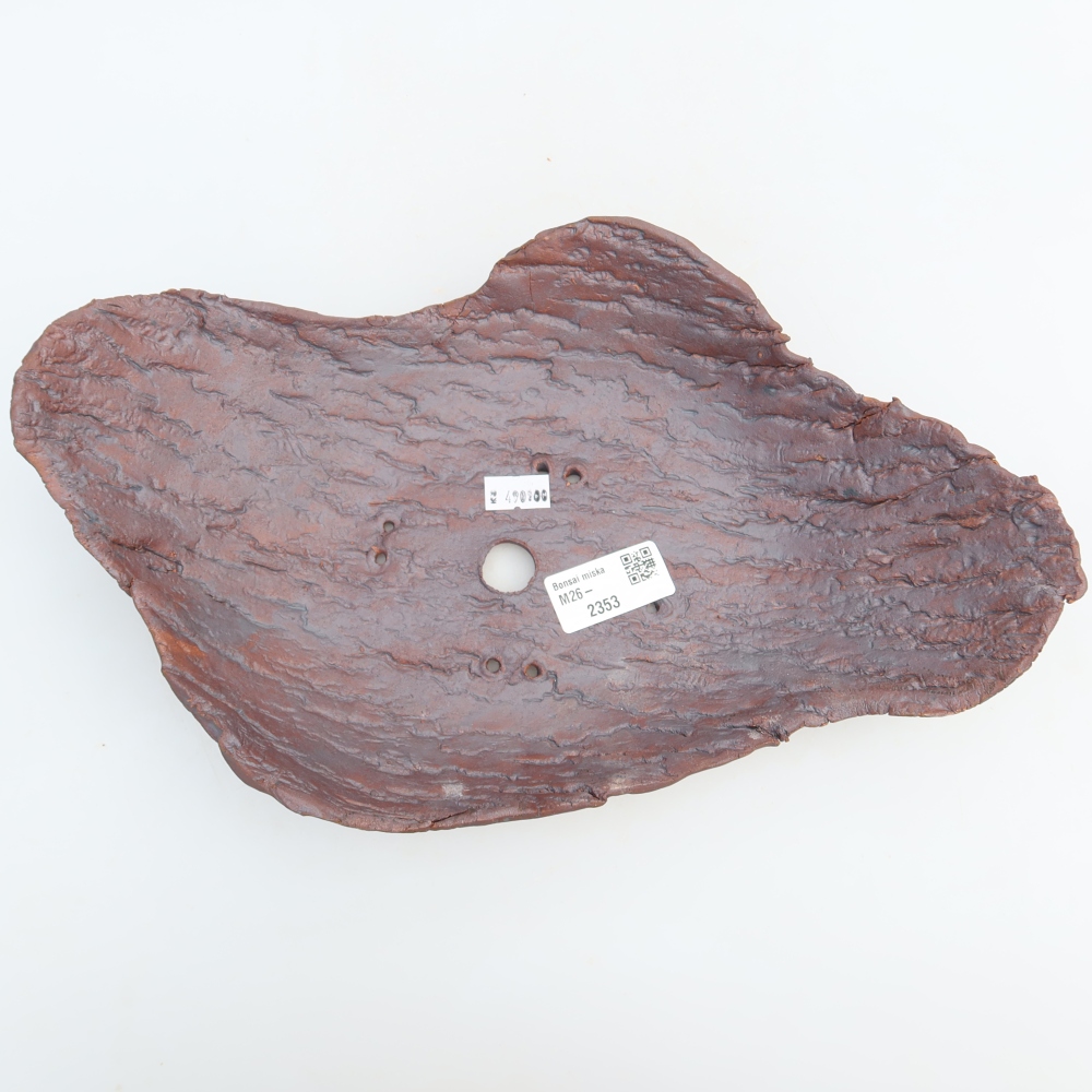 Conchiglia in ceramica  31,5 x 19,5 x 7,5 cm, colore marrone