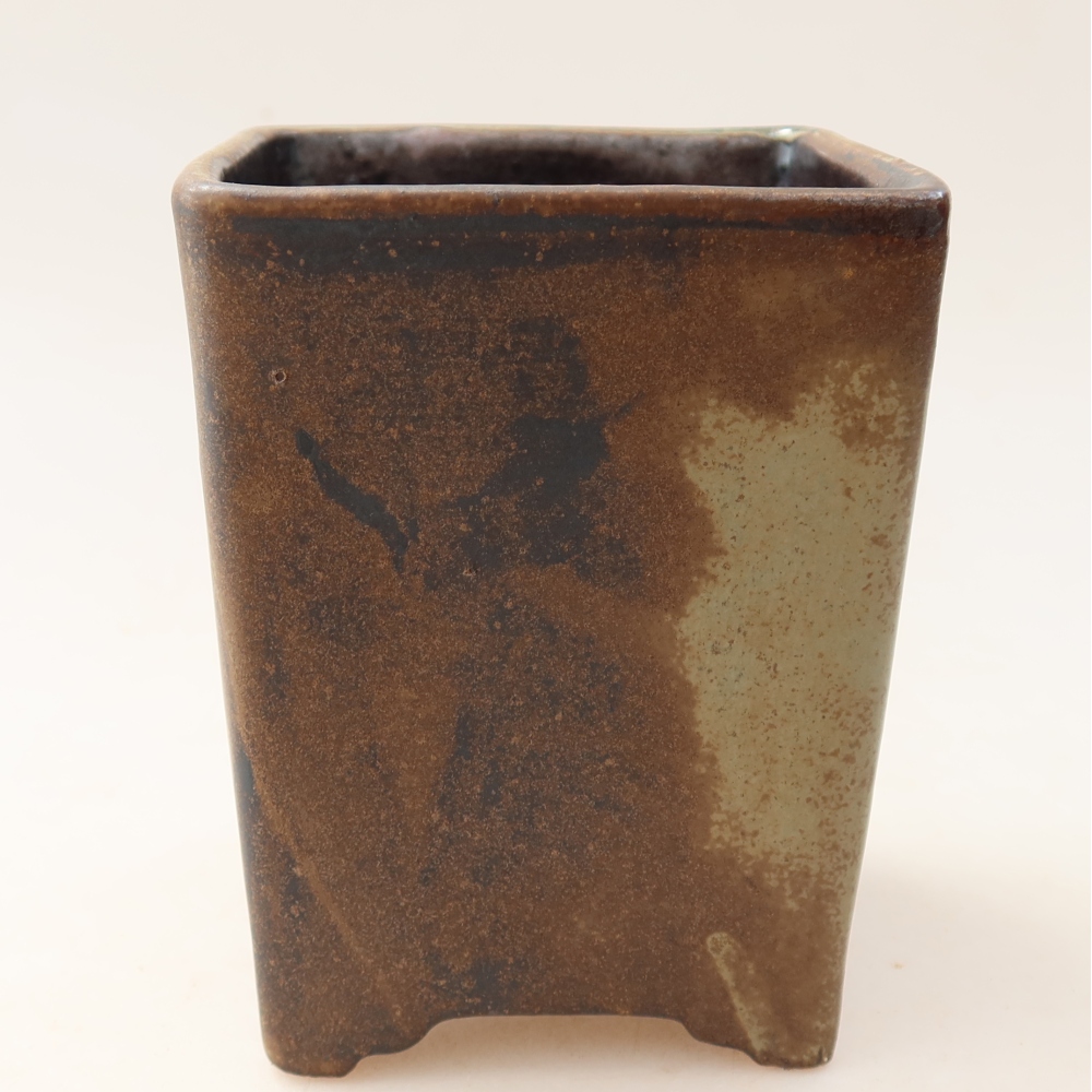 Vaso da bonsai in ceramica 9 x 9 x 11,5 cm, colore marrone