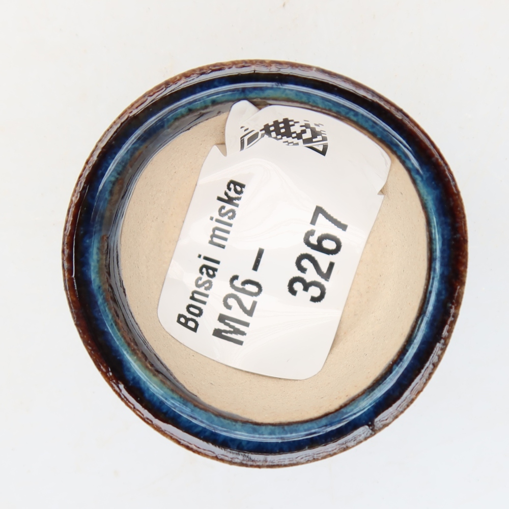 Vaso da bonsai in ceramica 3,5 x 3,5 x 2,5 cm, colore blu