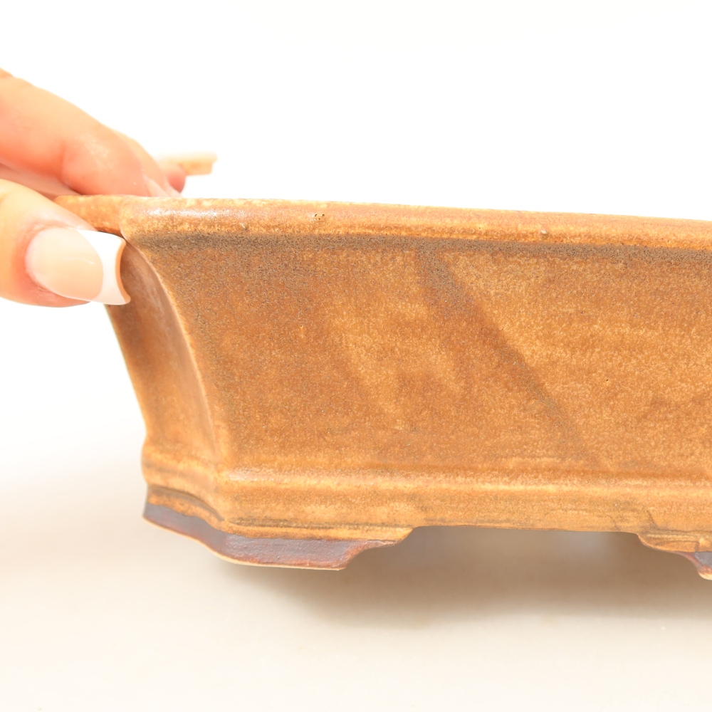 Vaso da bonsai in ceramica 18 x 15 x 6 cm, colore rosa