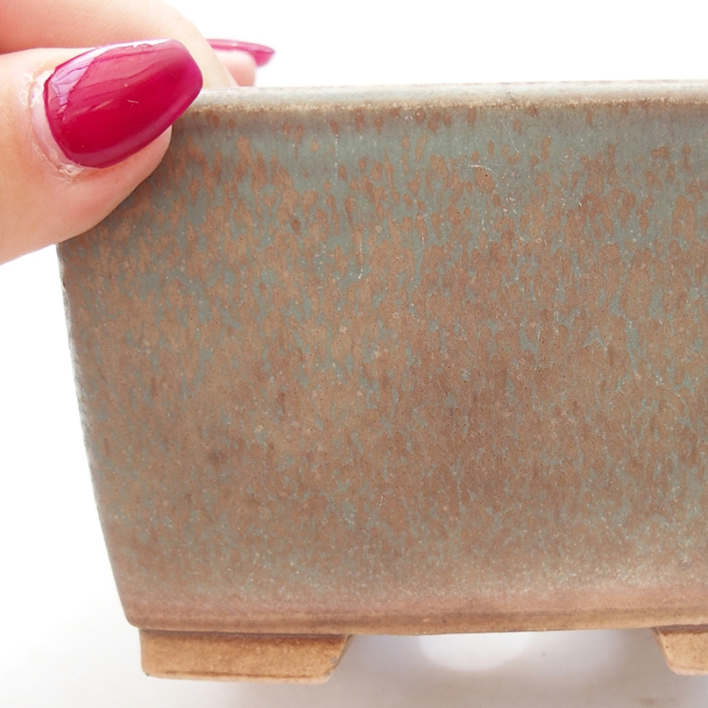 Ciotola per bonsai in ceramica 11 x 11 x 7 cm, verde