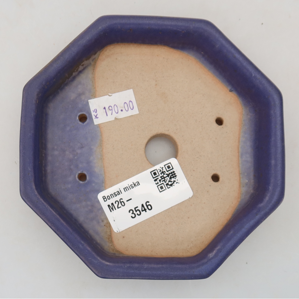 Vaso da bonsai in ceramica 11,5 x 11,5 x 2,5 cm, colore viola