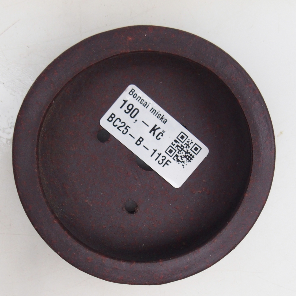 Ciotola per bonsai in ceramica 9 x 9 x 2,5 cm, marrone