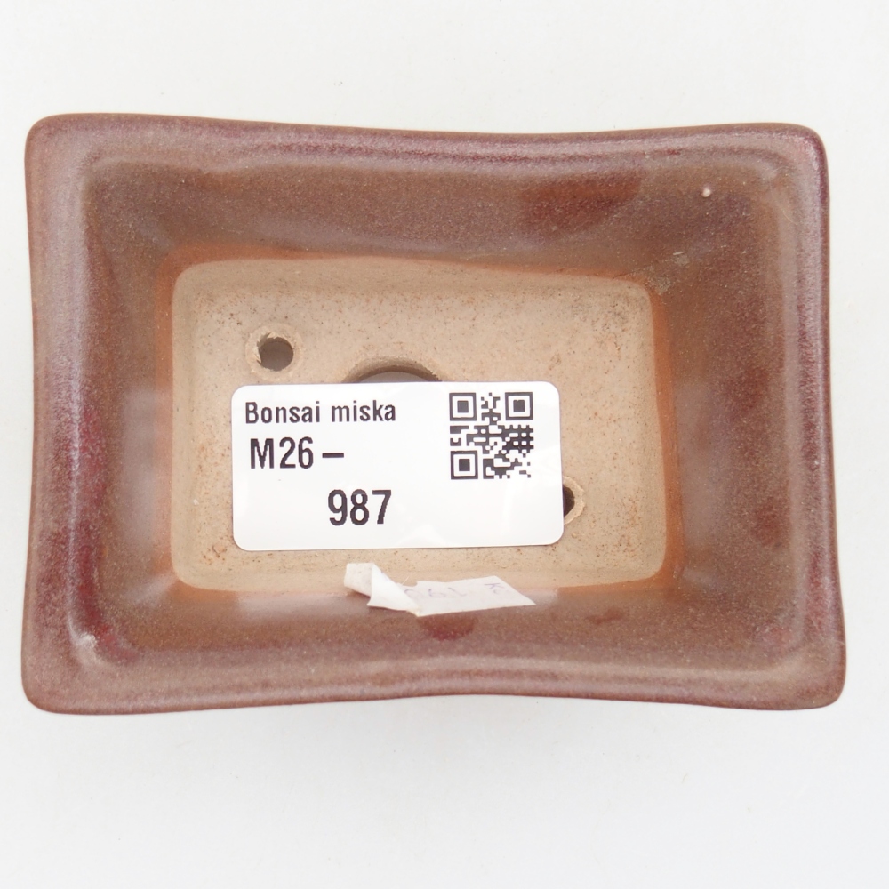 Ciotola bonsai in ceramica 8 x 6 x 4 cm, bordeaux